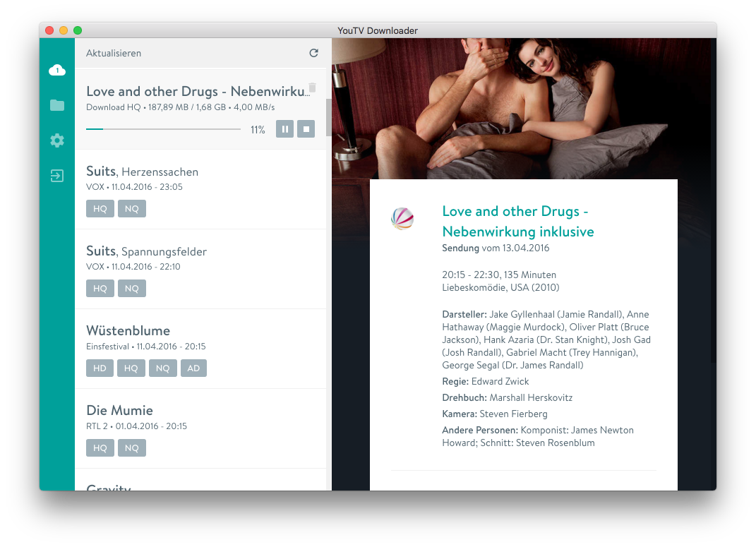 YouTV Downloader Downloadmanager