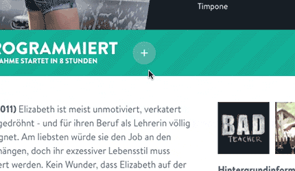 Langzeit-Speicher hinzufügen - TV Sendung laden